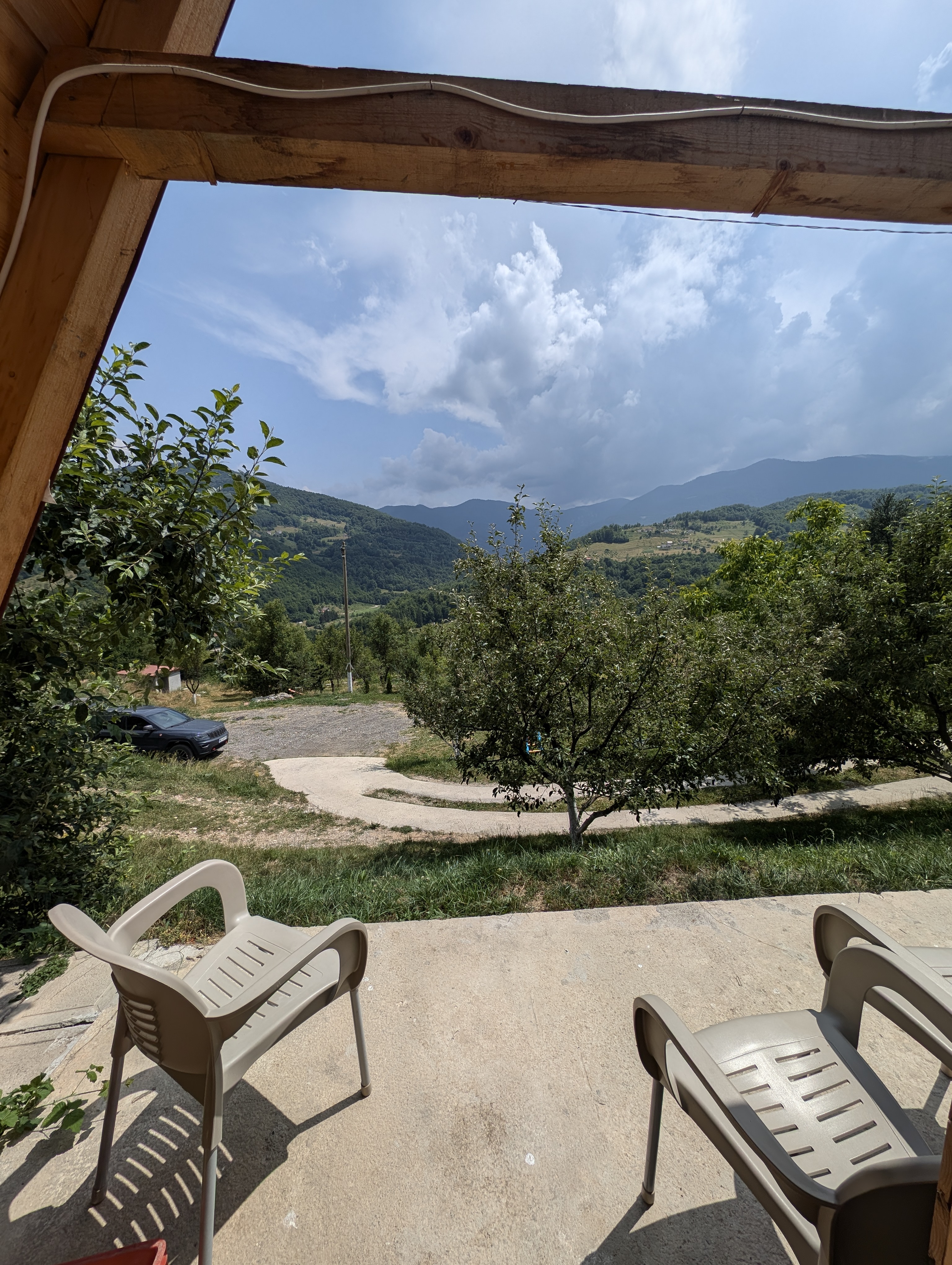 Nature Chalet terrace with mountain views