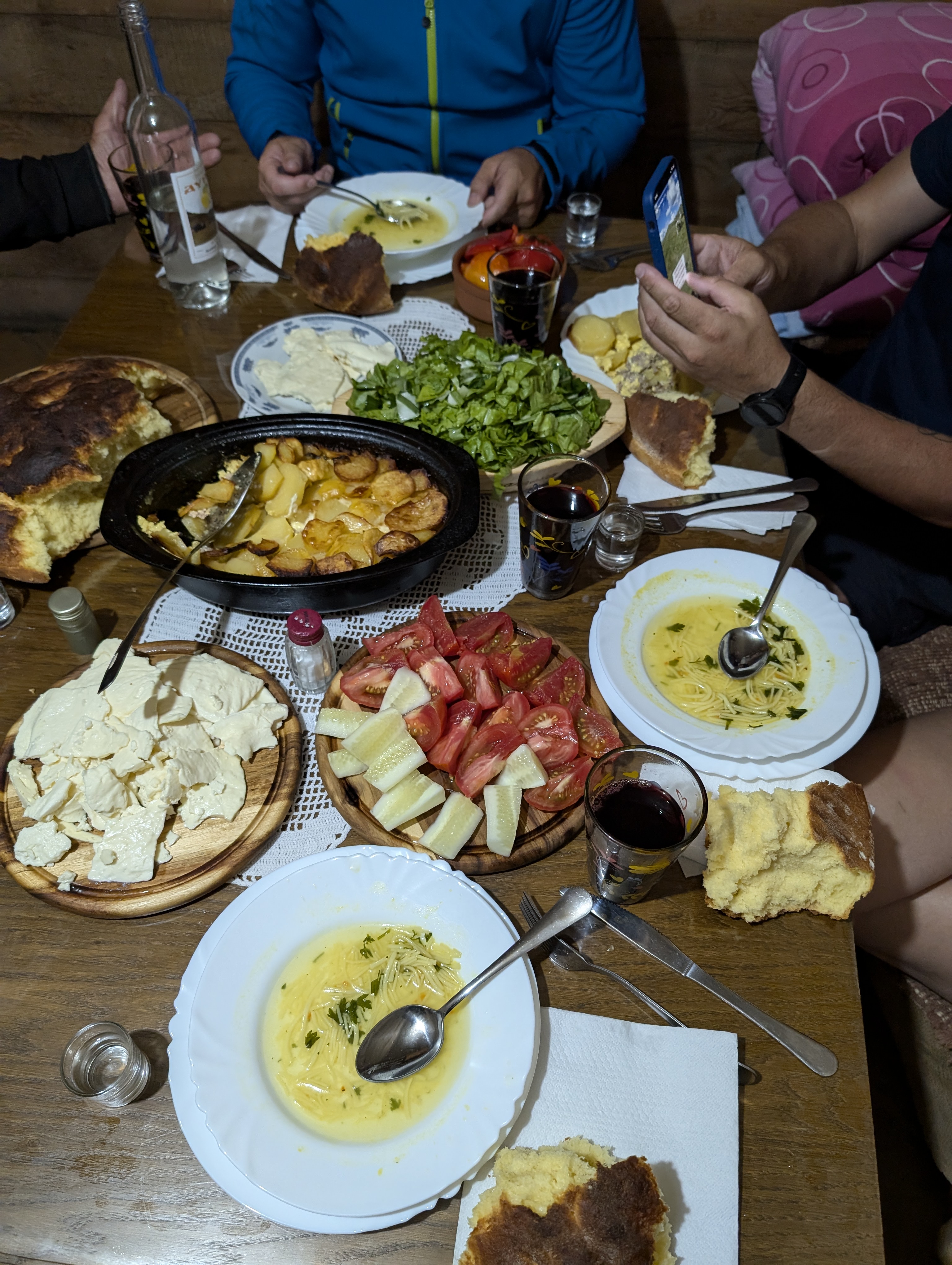 Traditional Montenegrin meal at the eco estate