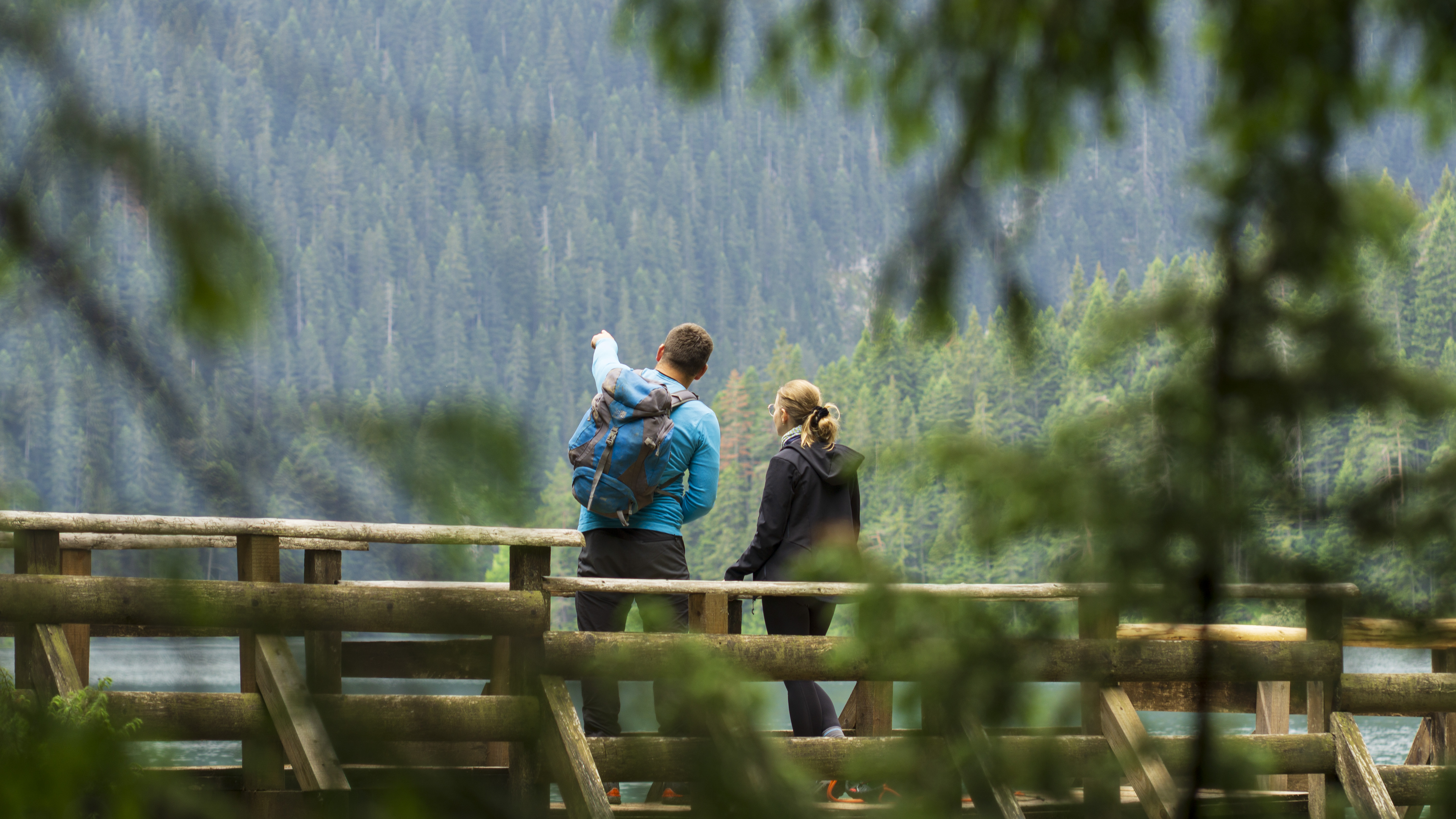Guests at Biogradsko Lake with guide — Biogradska Gora National Park